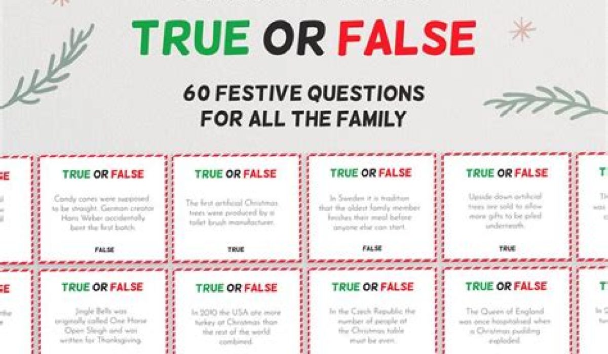 Christmas True Or False Questions And Answers