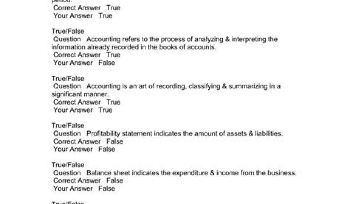 Easy True Or False Questions And Answers List