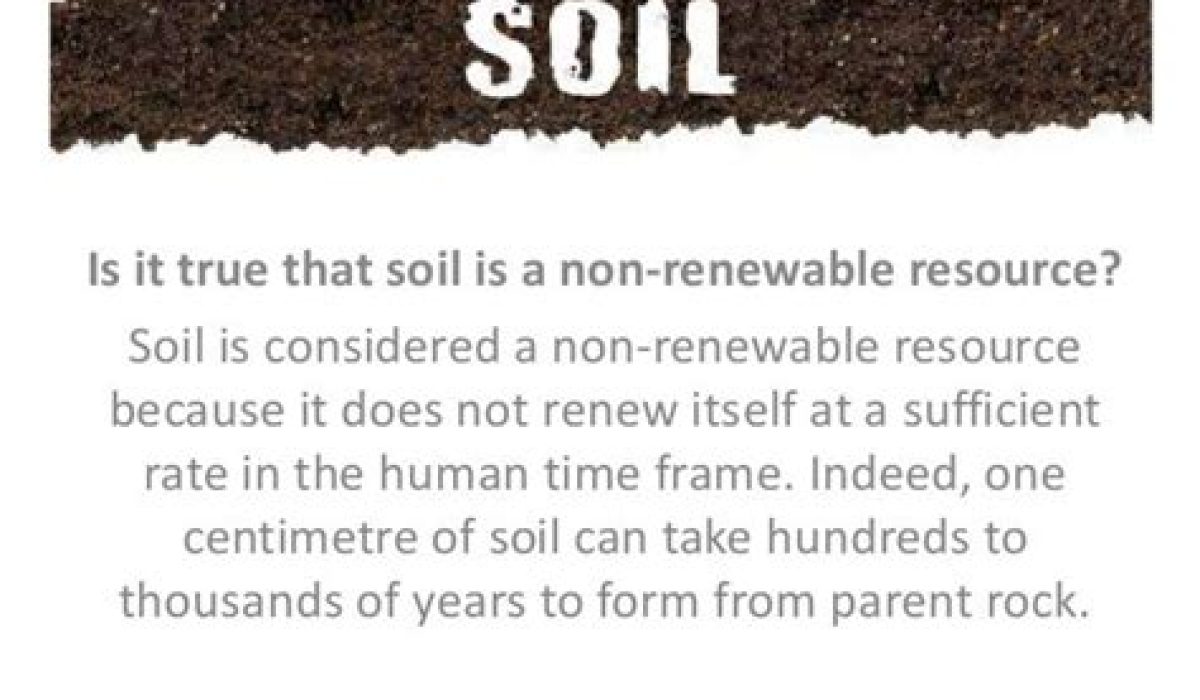 Soil Is A Renewable Resource: True Or False